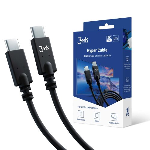 3MK Hyper kábel USB-C – C 4k60Hz 1m 100W