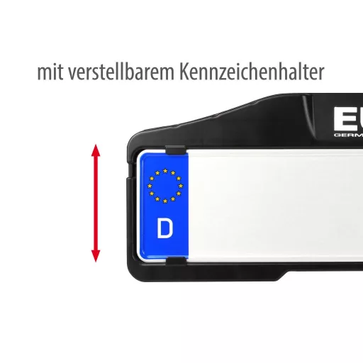 Eufab Premium II Plus kerékpártartó - 2 kerék, vonóhorogra szerelve