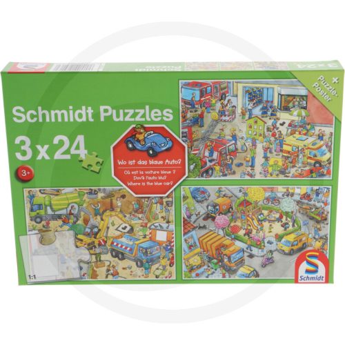 Schmidt Puzzle: Hol a kék autó?