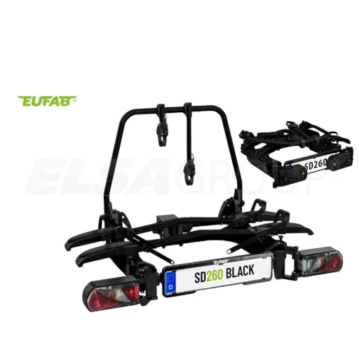 Eufab SD260 black - 2 kerék, vonóhorogra szerelve