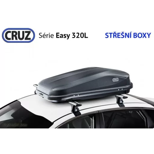 CRUZ EASY 320A tetőbox, fényes sötétszürke színben