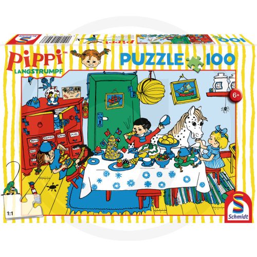 Schmidt Puzzle 100 Teile Pippi Langstrumpf Kaffe