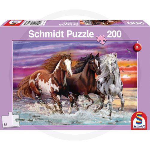 Schmidt Puzzle 200 Teile Wildes Pferde-Trio