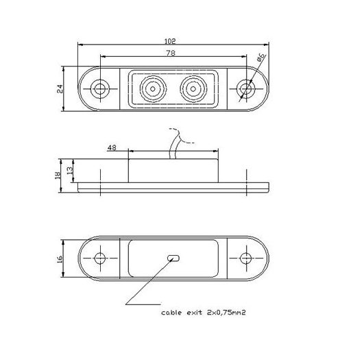 Helyzetjelző FT-015 C, LED piros, FRISTOM