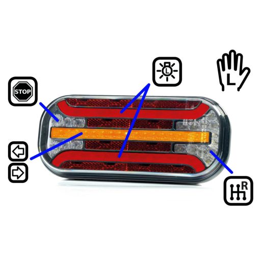 Egyesített lámpa FT-230 LED tolatólámpával