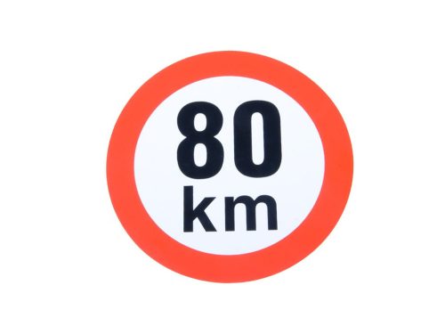 Sebesség matrica 80 km, 150 mm átmérő