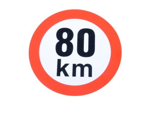 Sebesség matrica 80 km, 200 mm átmérő