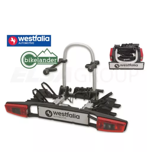 WESTFALIA Bikelander BC80 LED kerékpártartó - 2 kerék, vonóhorogra szerelve