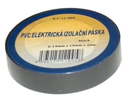 Szig.szalag PVC 15 mm x 9 m FEKETE