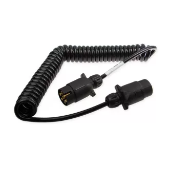   Spirális összekötő kábel 2 x 7-pin, PVC csatlakozók, 601041 JAEGER