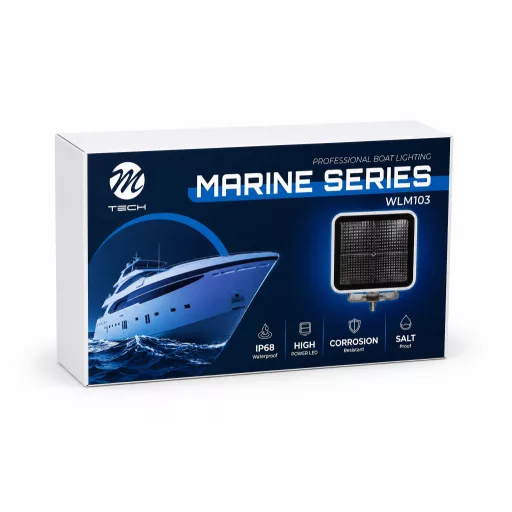 M-TECH munkalámpa tengerre 40W 4x10W LED 3.19" 12/24V IP68 reflektorral
