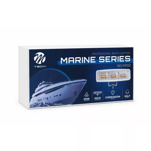 M-TECH munkalámpa tengeri 36W 36x1W LED 6.0" 12/24V IP68 reflektorral