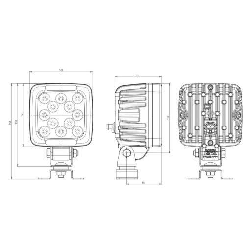 Munkalámpa LED, 3000 lm, W144