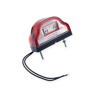 Rendszám világítás W72 (409) LED + helyzetjelző, piros