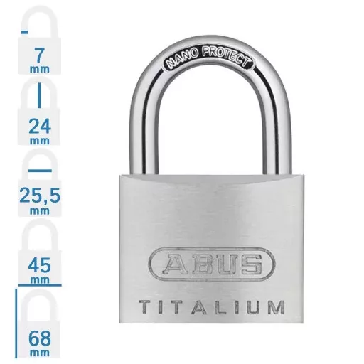 Abus 727TI/45 Titalium lakat