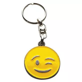 Kacsintó emoji kulcstartó
