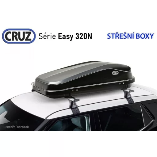 CRUZ EASY 320N tetőbox, fényes sötétszürke színben