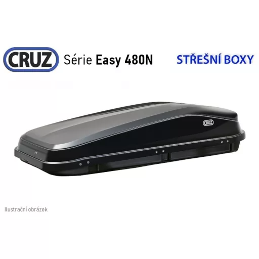 CRUZ EASY 480N tetőbox, fényes sötétszürke színű