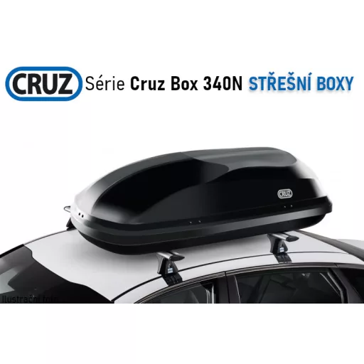 Tetőbox CRUZ Box 340N, fényes fekete