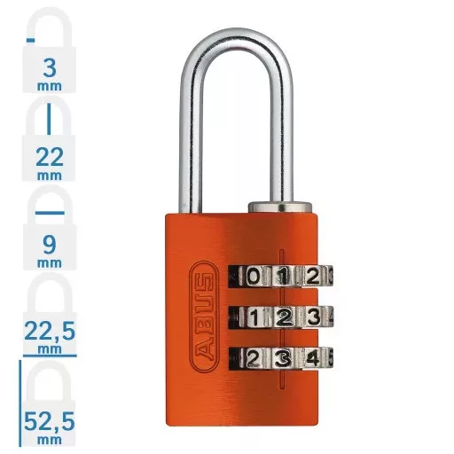 ABUS LAKAT 724/20 B narancssárga