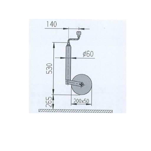 Orrkerék 500 kg / 60 mm, AL-KO