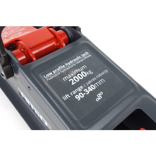 Alacsony profilú hidraulikus emelő, krokodil 2 t