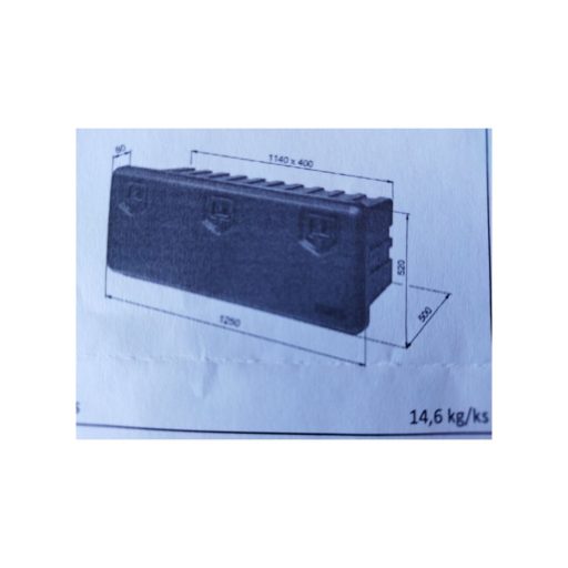 Szállító box 125 x 52 x 50 cm, 190 l