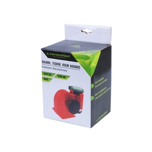 Két tónusú kürt kompresszorral, 24 V, Carmotion