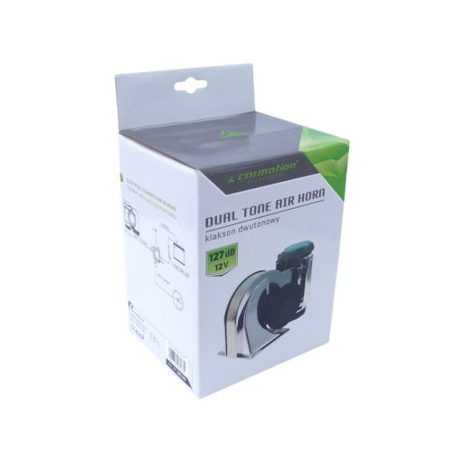 Autó kürt NAUTILUS, krómozott, két hang, kompresszorral, Carmotion