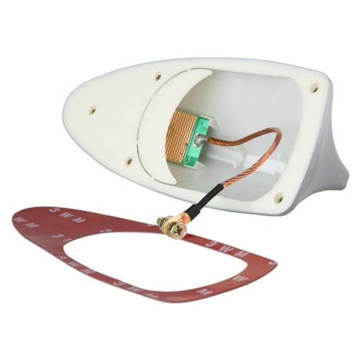 Cápauszony antenna, öntapadó, erősítővel, EZÜST