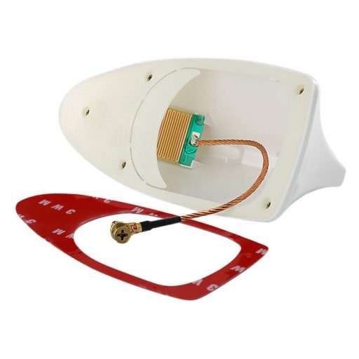 Cápauszony antenna, öntapadó, erősítővel, FEHÉR