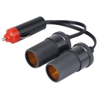   Szivargyújtó elosztó 12/24 V, kábel 15 cm, dugó EURO, Carmotion