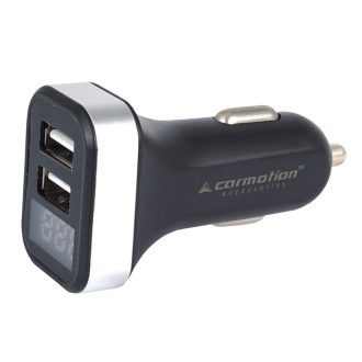 Szivargyújtó dugó voltméterrel, 2 x USB 2.1 A, Carmotion