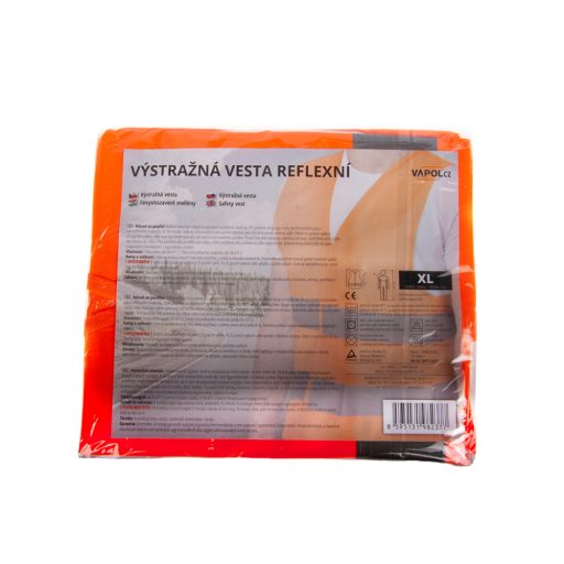 Láthatósági mellény NARANCS, fényvisszaverő, EN ISO 20471:2013