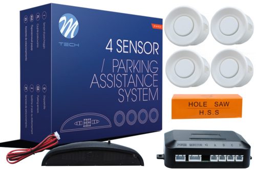 Parking assist system - CP14 with digital display 18 mm - white - CP14W