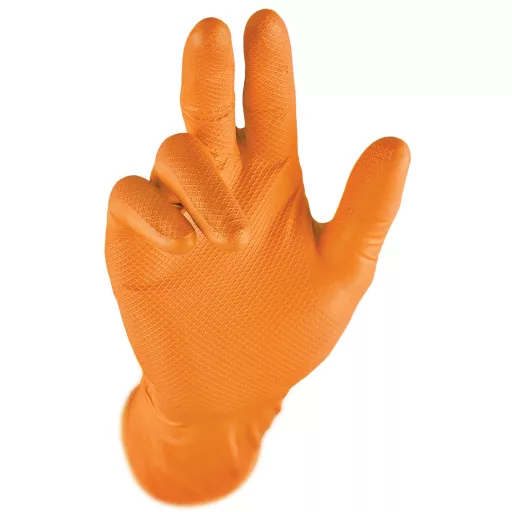 Grippaz Nitrile Fishscale 240mm 6mil 50pcs/box Orange Size L