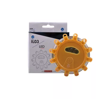 Warning lamp 12+3 LED 3xAAA Amber - IL03