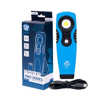   M-TECH PRO Elemlámpa 10W + 1W COB + 1W UV + pótakkumulátor