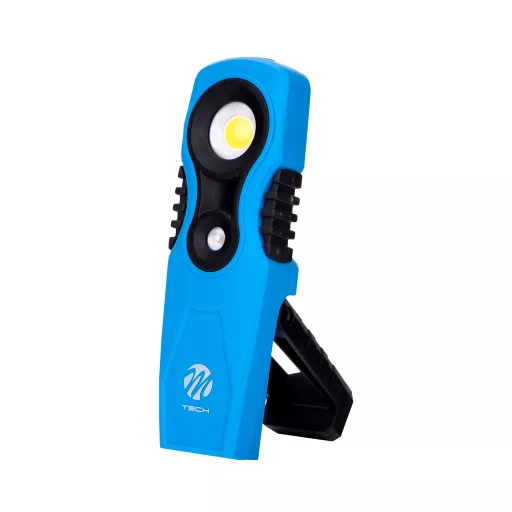 M-TECH PRO Elemlámpa 10W + 1W COB + 1W UV + pótakkumulátor