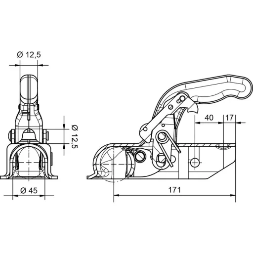 KAPCSOLÓFEJ KK-14 kerek 45