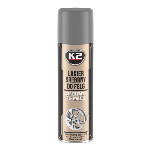 K2 SILVER LACQUER FOR WHEELS 500 ml - ezüst felni festék - L332