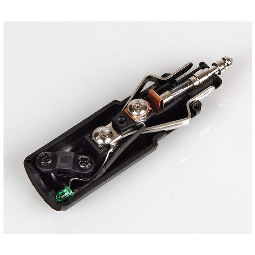 Szivargyújtó dugó biztosítékkal és LED diódával, 12/24 V