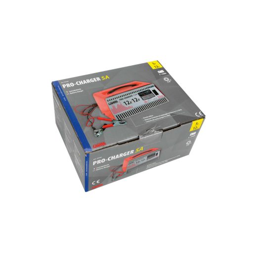 Töltő 5A, 12V, lemez, LAMPA