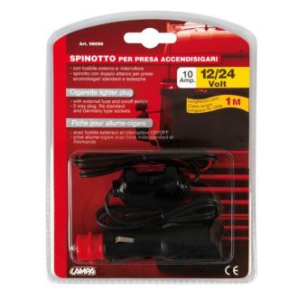   Szivargyújtó dugó kapcsolóval és biztosítékkal  12/24V