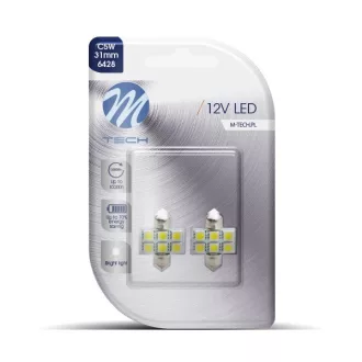 Blister 2x LED L027W - C5W 31mm 6xSMD5050 fehér - LB027W