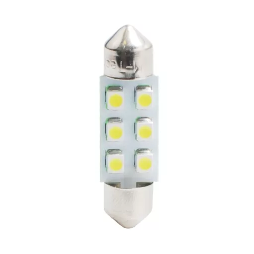 Blister 2x LED L028Y - C5W 36mm 6xSMD3528 sárga - LB028Y