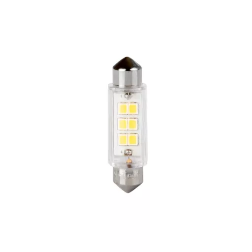 Blister 2x LED L091W - C5W 41mm 6xSMD2835 fehér - LB091W - 10 db