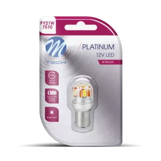   Blister M-TECH Platinum LB832Y-01B - PY21W, 12-24V 15x2835SMD, CANBUS, Amber - LB832Y-01B
