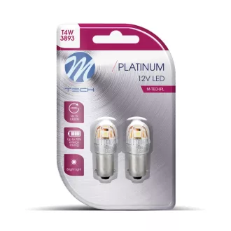   Blister M-TECH Platinum LB837W-02B - BA9s T4W, 12-24V 5x2835SMD 1W, fehér - LB837W-02B