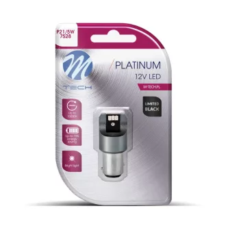   Blister M-TECH Platinum Limited Black LB843R-01B - P21/5W, 12-24V 1x Dioda LED 6x3020SMD, CANBUS, piros - LB843R-01B